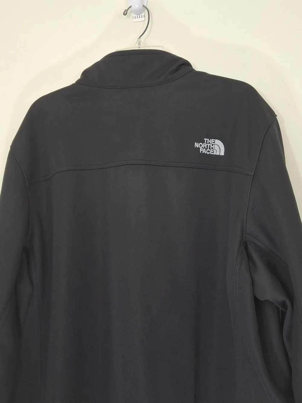 The North Face Black Softshell Jacket with Quadd Logo, Size XXL
